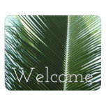 Overlapping Palm Fronds Tropical Green Abstract Door Sign