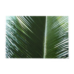 Overlapping Palm Fronds Tropical Green Abstract Doormat