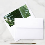 Overlapping Palm Fronds Tropical Green Abstract Envelope Liner