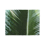 Overlapping Palm Fronds Tropical Green Abstract Fleece Blanket