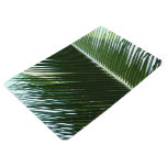 Overlapping Palm Fronds Tropical Green Abstract Floor Mat