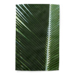 Overlapping Palm Fronds Tropical Green Abstract Garden Flag