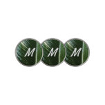 Overlapping Palm Fronds Tropical Green Abstract Golf Ball Marker