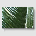 Overlapping Palm Fronds Tropical Green Abstract Guest Book