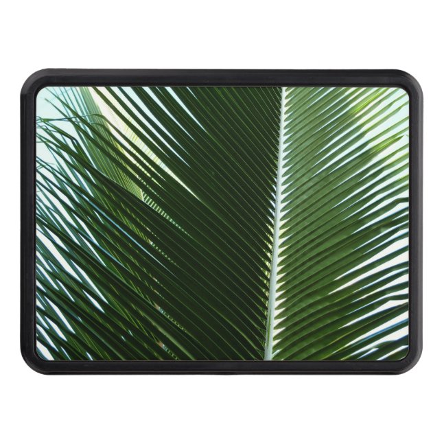 Overlapping Palm Fronds Tropical Green Abstract Hitch Cover (Front)