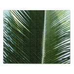 Overlapping Palm Fronds Tropical Green Abstract Jigsaw Puzzle