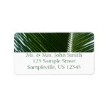Overlapping Palm Fronds Tropical Green Abstract Label