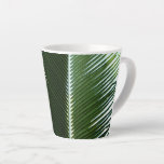 Overlapping Palm Fronds Tropical Green Abstract Latte Mug