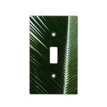 Overlapping Palm Fronds Tropical Green Abstract Light Switch Cover