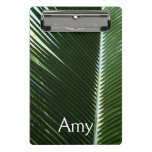 Overlapping Palm Fronds Tropical Green Abstract Mini Clipboard