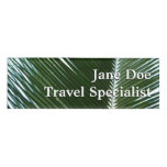 Overlapping Palm Fronds Tropical Green Abstract Name Tag