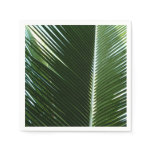 Overlapping Palm Fronds Tropical Green Abstract Napkins
