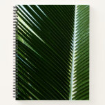 Overlapping Palm Fronds Tropical Green Abstract Notebook