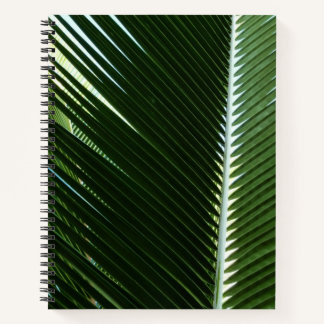 Overlapping Palm Fronds Tropical Green Abstract Notebook