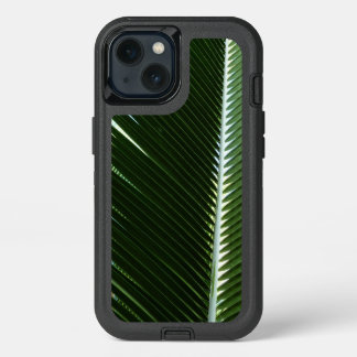 Overlapping Palm Fronds Tropical Green Abstract iPhone 13 Case