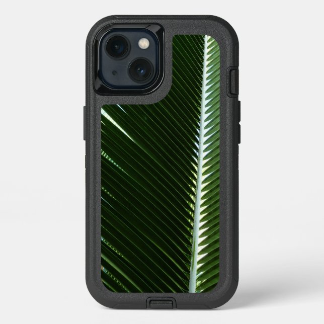 Overlapping Palm Fronds Tropical Green Abstract Otterbox iPhone Case (Back)