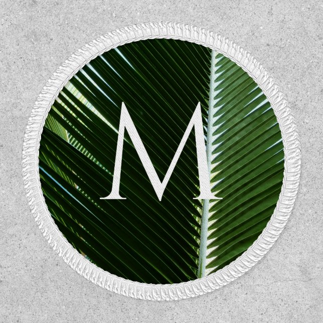 Overlapping Palm Fronds Tropical Green Abstract Patch (Front)