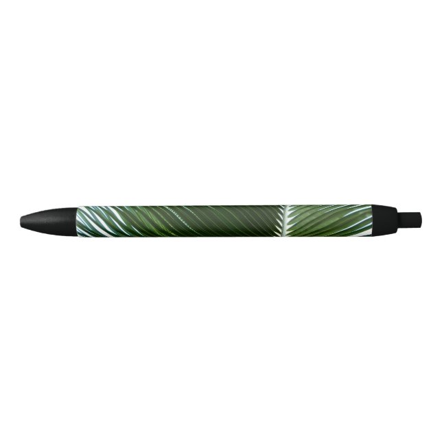 Overlapping Palm Fronds Tropical Green Abstract Pen (Front)