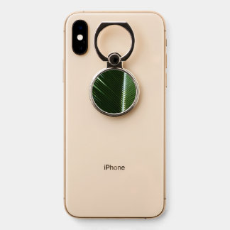 Overlapping Palm Fronds Tropical Green Abstract Phone Ring Stand