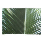 Overlapping Palm Fronds Tropical Green Abstract Pillow Case