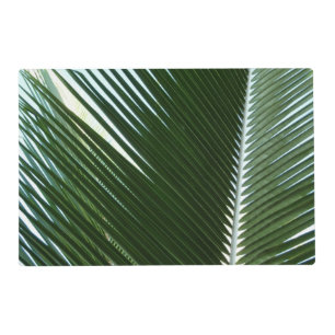 Overlapping Palm Fronds Tropical Green Abstract Placemat