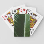 Overlapping Palm Fronds Tropical Green Abstract Playing Cards