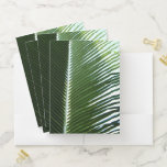 Overlapping Palm Fronds Tropical Green Abstract Pocket Folder