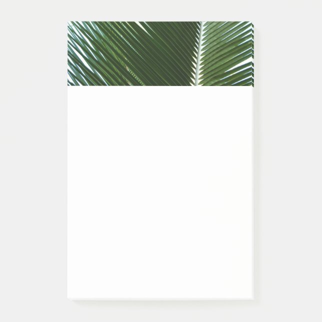 Overlapping Palm Fronds Tropical Green Abstract Post-it Notes (Front)