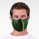 Overlapping Palm Fronds Tropical Green Abstract Premium Face Mask