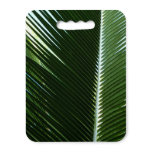 Overlapping Palm Fronds Tropical Green Abstract Seat Cushion