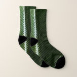 Overlapping Palm Fronds Tropical Green Abstract Socks