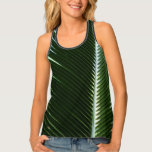 Overlapping Palm Fronds Tropical Green Abstract Tank Top