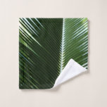 Overlapping Palm Fronds Tropical Green Abstract Wash Cloth