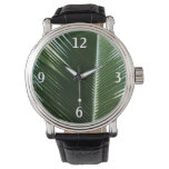 Overlapping Palm Fronds Tropical Green Abstract Watch