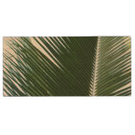 Overlapping Palm Fronds Tropical Green Abstract Wood Flash Drive