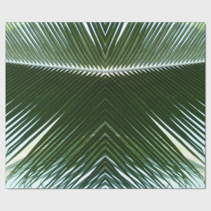 Overlapping Palm Fronds Tropical Green Abstract Wrapping Paper