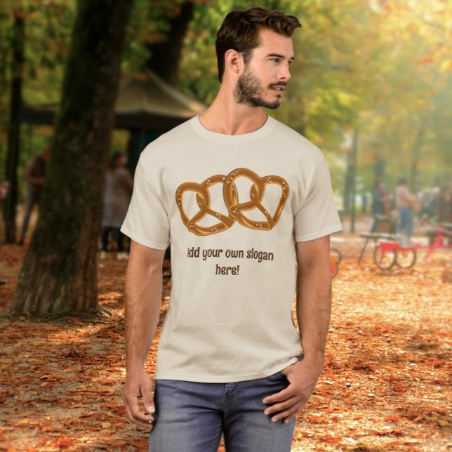 Overlapping Pretzel Knots - add slogan to bread T-Shirt (Creator Uploaded)