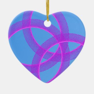 overlapping purple ring in blue background