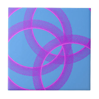 overlapping purple ring in blue background tile