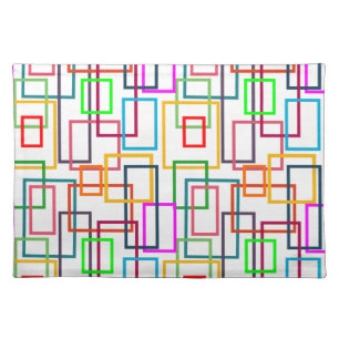 Overlapping Rectangles Cloth Placemat