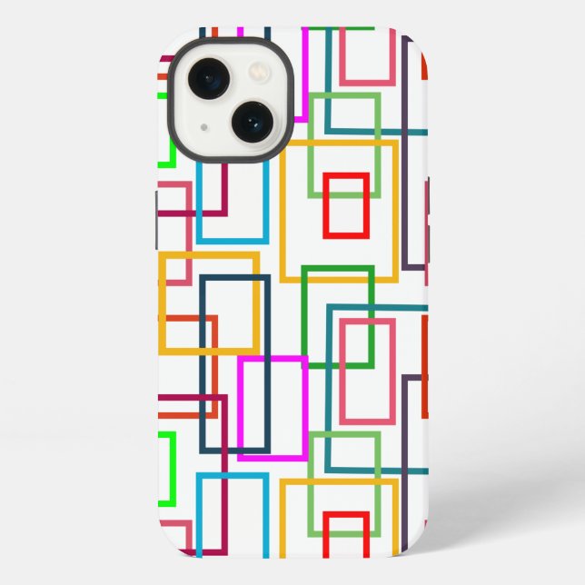 Overlapping Rectangles  Iphone Case (Back)
