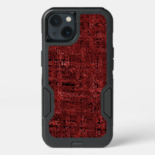 Overlapping red small squares paint-drenched iPhone 13 case