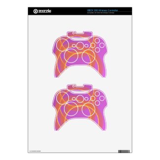 overlapping ring of sun in purple background xbox 360 controller decal