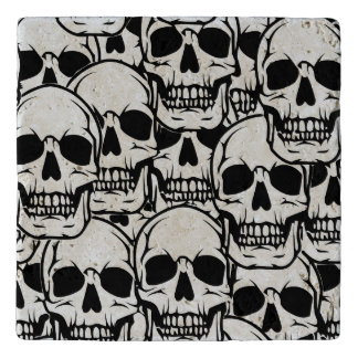 Overlapping skulls trivet