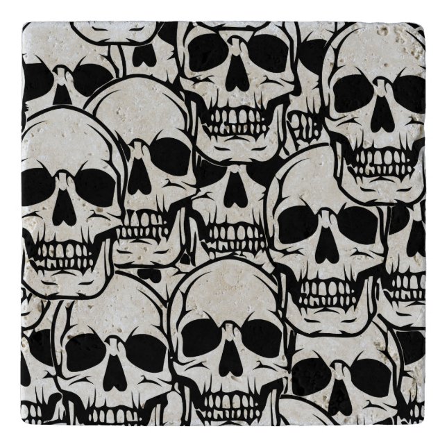 Overlapping skulls trivet (Front)
