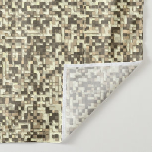 Overlapping small squares in tones of brown beige tapestry