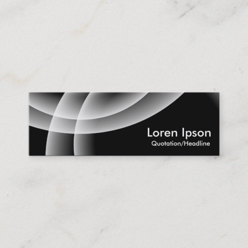 Overlapping Spheres _ Black Mini Business Card