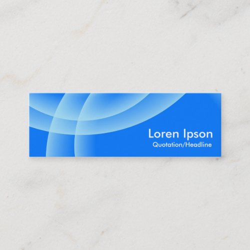 Overlapping Spheres _ Blue Mini Business Card