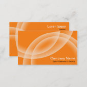 Overlapping Spheres - Orange Business Card (Front/Back)