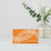 Overlapping Spheres - Orange Business Card (Standing Front)